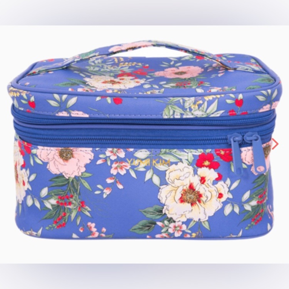 Brand New Yumi Kim Makeup Train Case Periwinkle Blue Floral